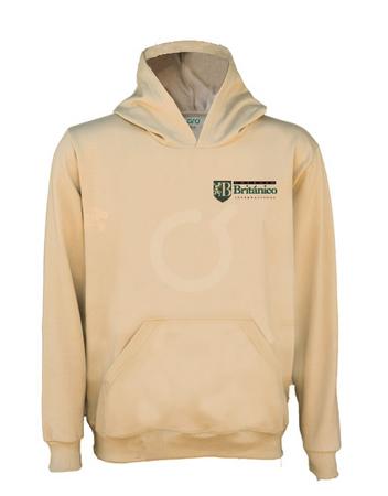 <p>Buzo cuello cerrado con capucha. Bolsillo canguro. Habano. Sello estampado. Fleece perchado.</p>
