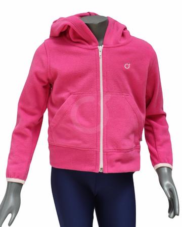 <p>Chompa con capucha y cierre visto. Bolsillos canguro. Tela inteligente t&eacute;rmica micropolar; mantiene estable la temperatura del cuerpo.</p>

<p>Fucsia con cierre crudo.</p>

<p>Azul con cierre rosado.</p>
