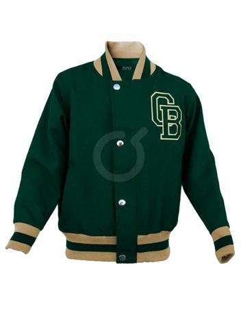 <p>Chompa colegial. Cuello, pu&ntilde;os y bajo tejidos. Broches y cierre. Verde y kaki.</p>
