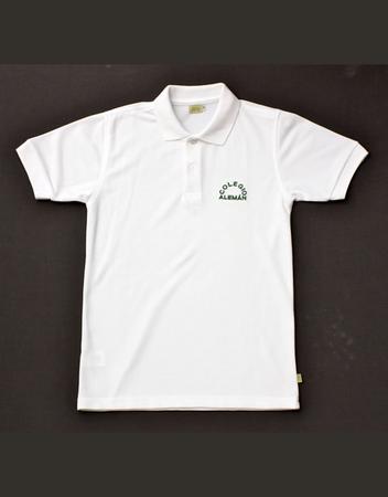 <p>Camiseta tipo polo. Blanca. Bordado verde.</p>
