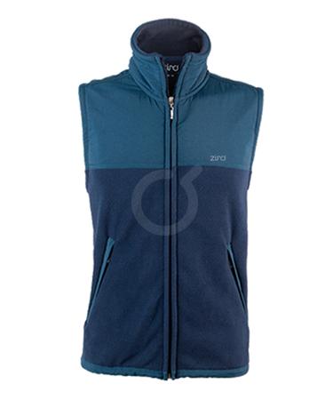 <p>Chaleco combinado de hombre. Bolsillos. Reguladores en parte inferior. Tela inteligente, polar térmica y tela plana, mantiene estable la temperatura.<p>