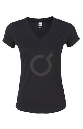 <p>Camiseta cuello en V.  Tela tipo algodon.</p>
